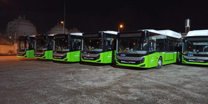 5 körüklü otobüs Büyükşehir’e teslim edildi