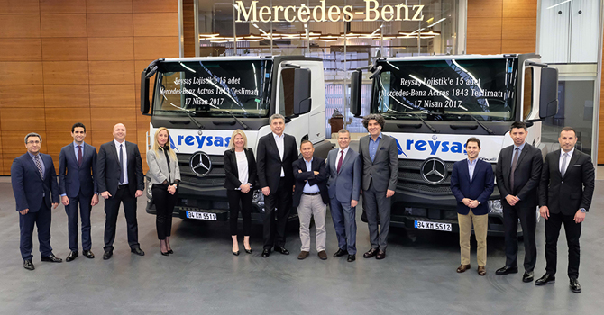 Reysaş Lojistik'e 15 adet Mercedes-Benz Actros