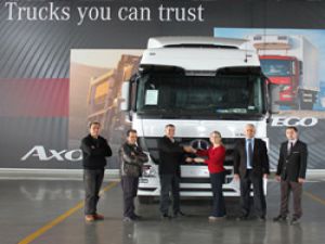 Aksaray üretimi ilk Actros 1841 LS göreve başladı